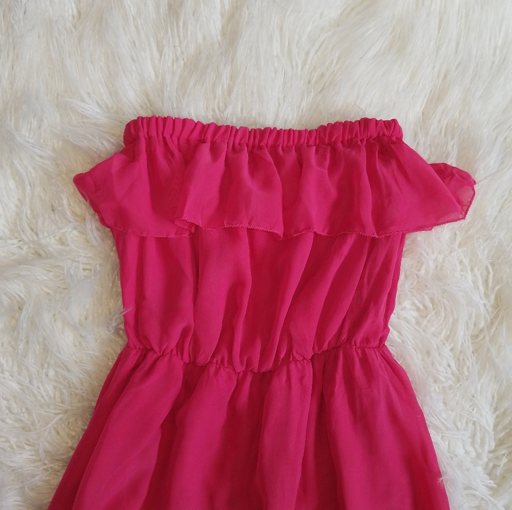 Fuchsia High-Low Dress - Picture 3 of 4